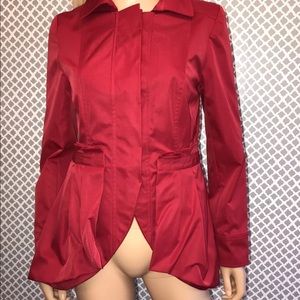 Cynthia Rowley Red Peplum Jacket size Medium